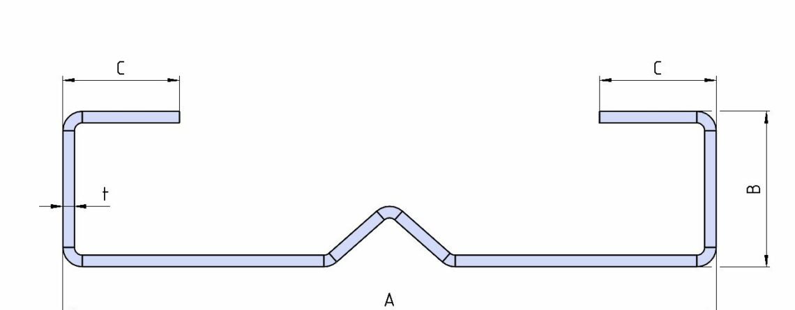 tenkostěnný_otevřený_ohybaný_hraněný_ocelový_hlinikový_profil_C+