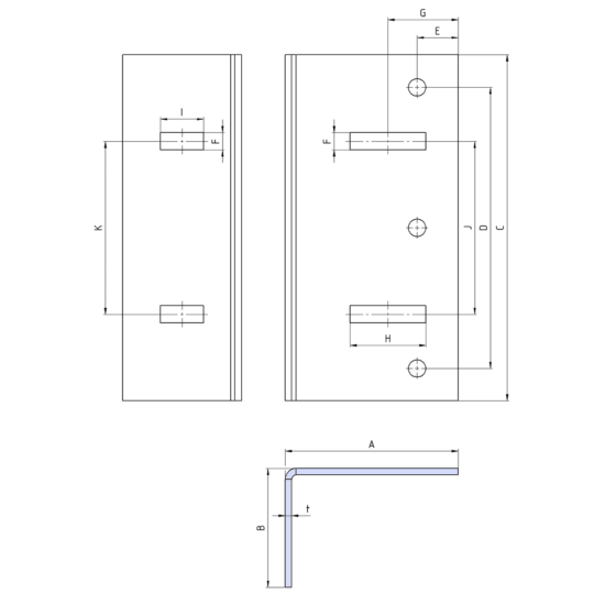 tenkostěnný_otevřený_ohybaný_hraněný_ocelový_hlinikový_profil_L + konzola